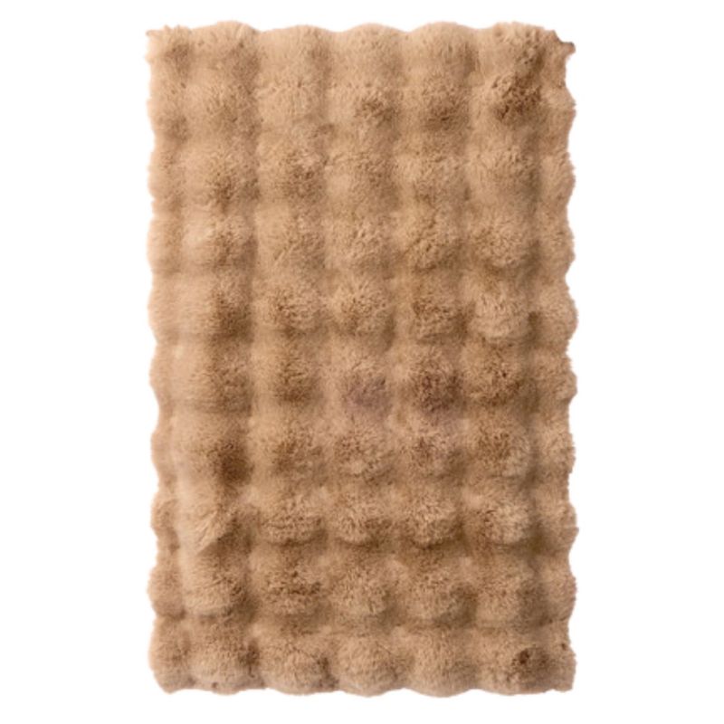 Bademåtte Shaggy Beige 50x80 cm Polyester