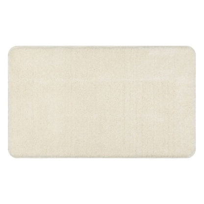 Bademåtte 50x80 cm Hvid Polyester Skridsikker 1 stk.
