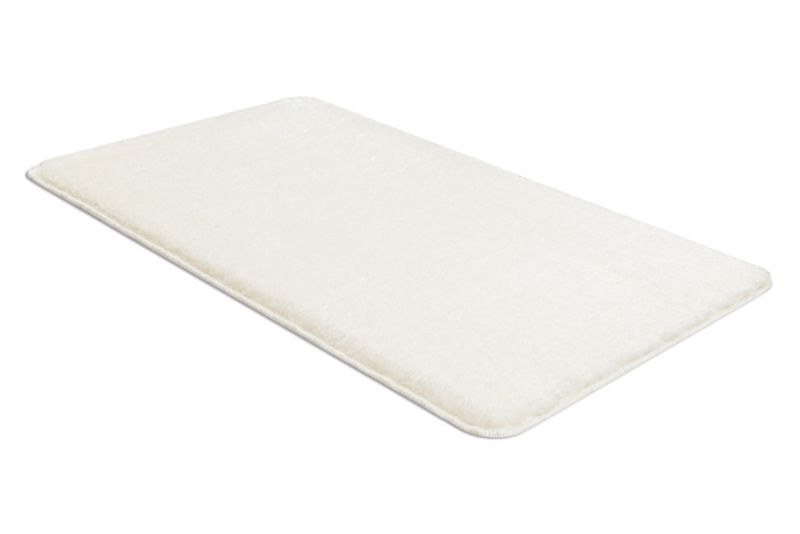 Bademåtte 50x80 cm Hvid Polyester Skridsikker 1 stk.