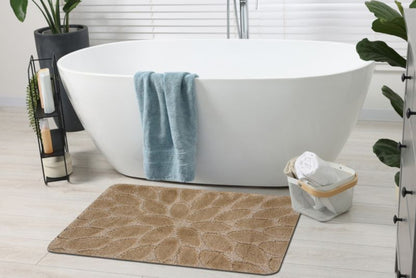 Bademåtte 60x100 cm Beige Polypropylen Antiskrid KPL308