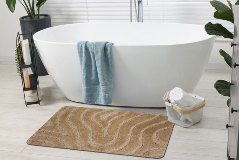 Bademåtte 60x100 cm Beige Polypropylen 1 stk. | KPL311