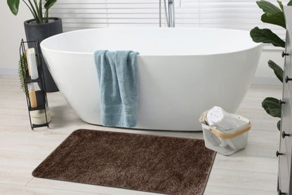 Bademåtte 60x100 cm Beige Polyester Skridsikker 1 stk. | KPL354