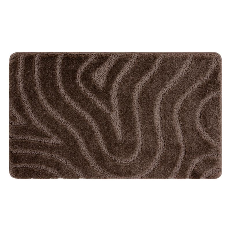 Bademåtte 60x100 cm Brun Polypropylen Antiskrid | KPL312