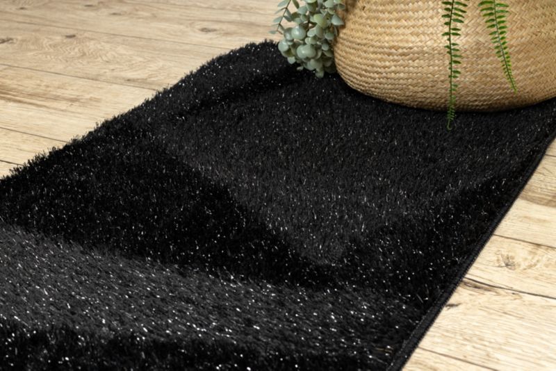 Bademåtte 60x100 cm Sort Polyester Skridsikker 1 stk. | KPL232