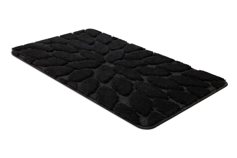 Bademåtte 60x100 cm Sort Polypropylen Skridsikker