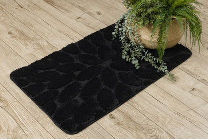 Bademåtte 60x100 cm Sort Polypropylen Skridsikker