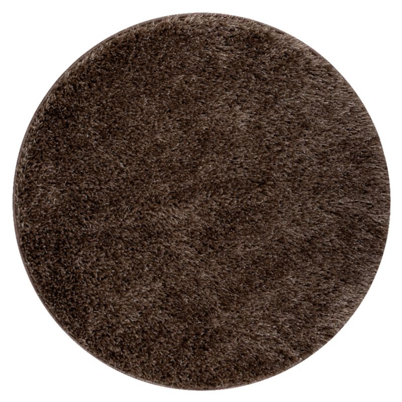 Bademåtte Rund 100 cm Beige Polyester 1 stk.