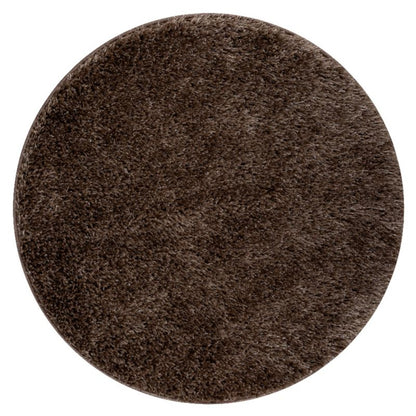 Bademåtte Rund 100 cm Beige Polyester 1 stk.