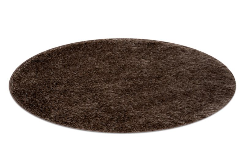 Bademåtte Rund 100 cm Beige Polyester 1 stk.