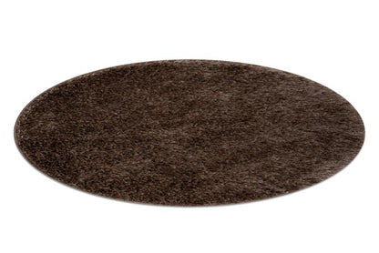 Bademåtte Rund 100 cm Beige Polyester 1 stk.