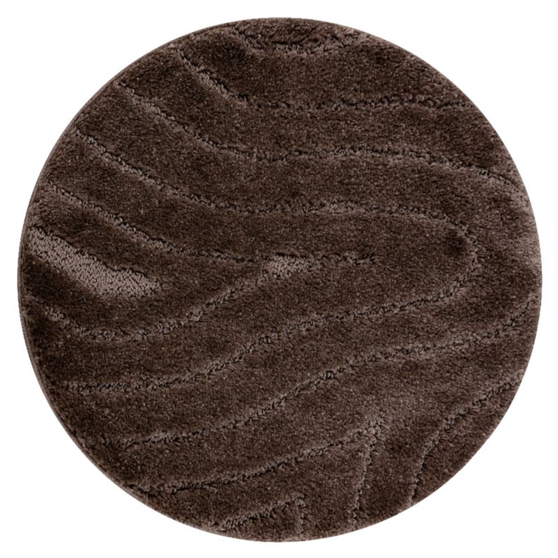 Bademåtte Rund 100 cm Brun Polypropylen Antiskrid KPL321