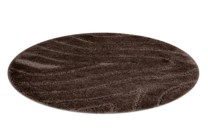 Bademåtte Rund 100 cm Brun Polypropylen Antiskrid KPL321