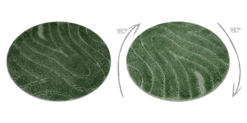 Bademåtte Rund 50 cm Grøn Polypropylen Skridsikker
