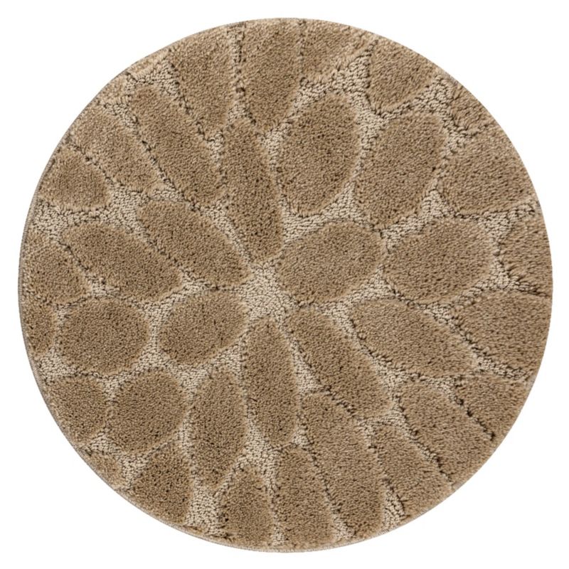 Bademåtte Rund 67 cm Beige Polypropylen 1 stk.