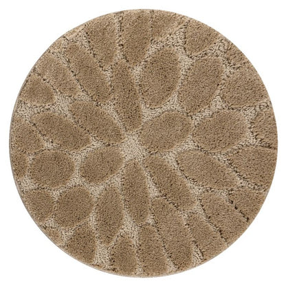 Bademåtte Rund 67 cm Beige Polypropylen 1 stk.