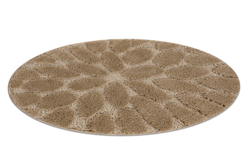 Bademåtte Rund 67 cm Beige Polypropylen 1 stk.