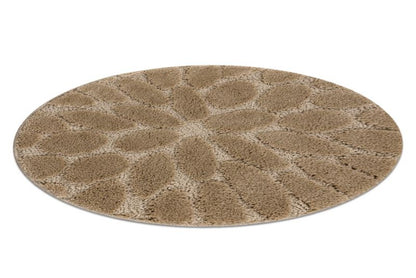 Bademåtte Rund 67 cm Beige Polypropylen 1 stk.
