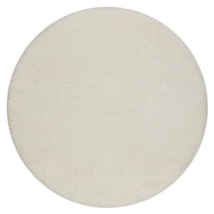 Bademåtte Rund 67 cm Hvid Polyester Skridsikker