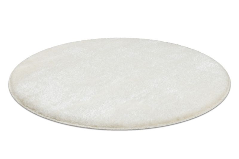 Bademåtte Rund 67 cm Hvid Polyester Skridsikker