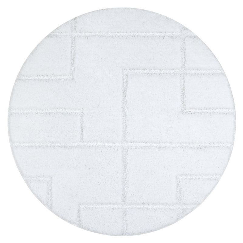 Bademåtte Rund 67 cm Hvid Polypropylen