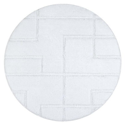Bademåtte Rund 67 cm Hvid Polypropylen