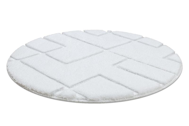 Bademåtte Rund 67 cm Hvid Polypropylen