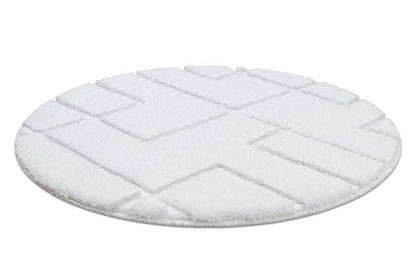 Bademåtte Rund 67 cm Hvid Polypropylen