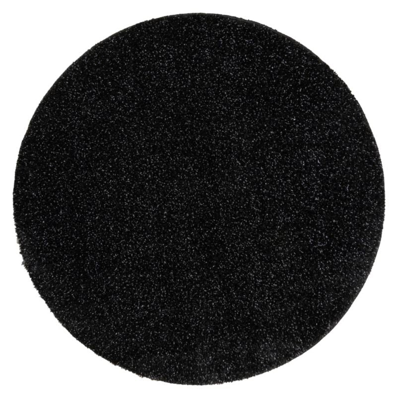 Bademåtte Rund 67 cm Sort Polyester Skridsikker