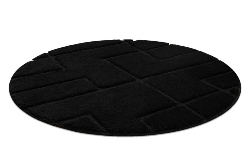 Bademåtte Rund 67 cm Sort Polypropylen KPL286