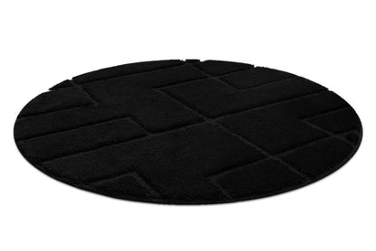 Bademåtte Rund 67 cm Sort Polypropylen KPL286