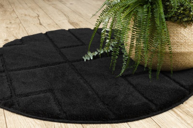 Bademåtte Rund 67 cm Sort Polypropylen KPL286