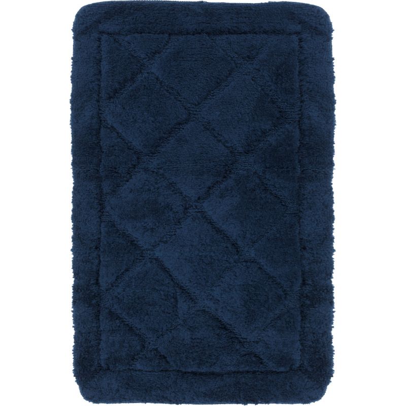 Bademåtte 50x80 cm Marineblå Antiskrid Polyester 1 stk.
