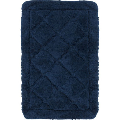 Bademåtte 50x80 cm Marineblå Antiskrid Polyester 1 stk.