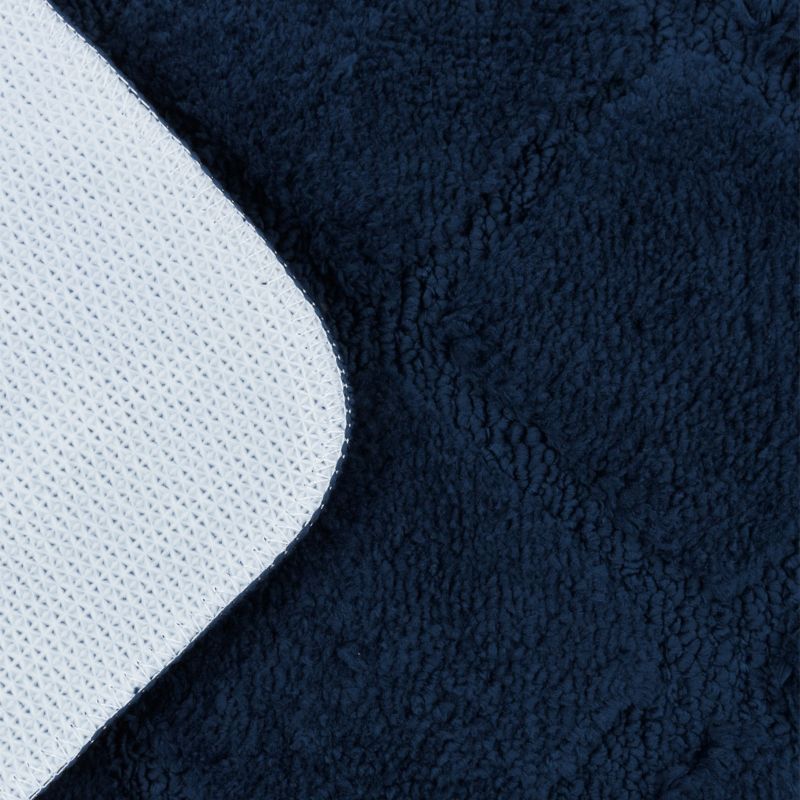 Bademåtte 50x80 cm Marineblå Antiskrid Polyester 1 stk.