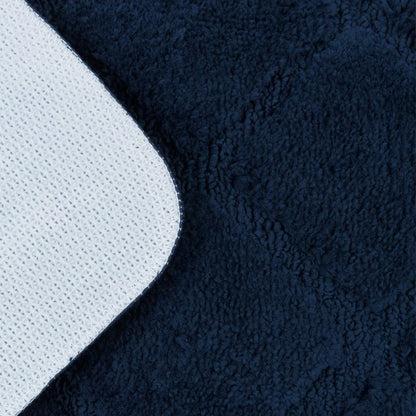 Bademåtte 50x80 cm Marineblå Antiskrid Polyester 1 stk.
