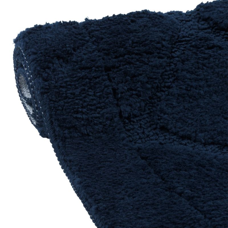 Bademåtte 50x80 cm Marineblå Antiskrid Polyester 1 stk.