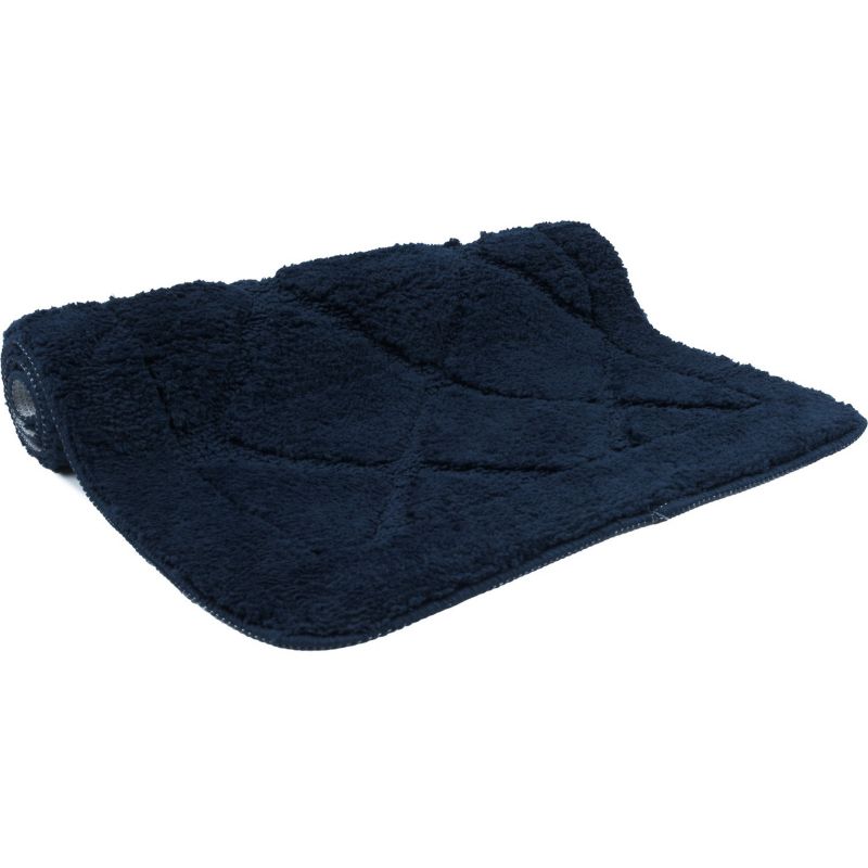 Bademåtte 50x80 cm Marineblå Antiskrid Polyester 1 stk.