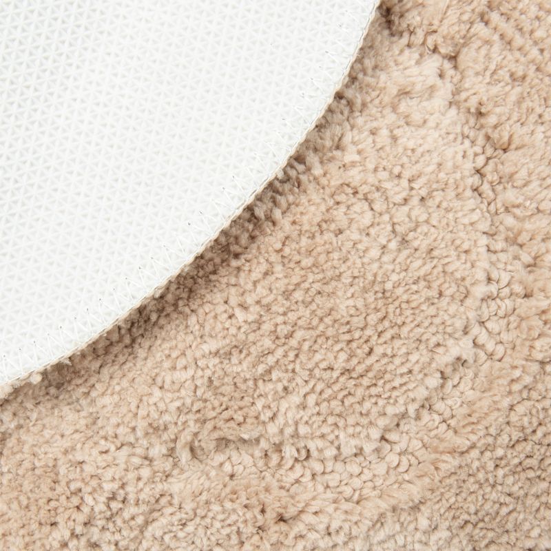 Bademåtte 50x80 cm Oval Beige Skridsikker 1 stk