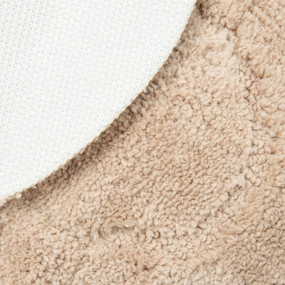 Bademåtte 50x80 cm Oval Beige Skridsikker 1 stk