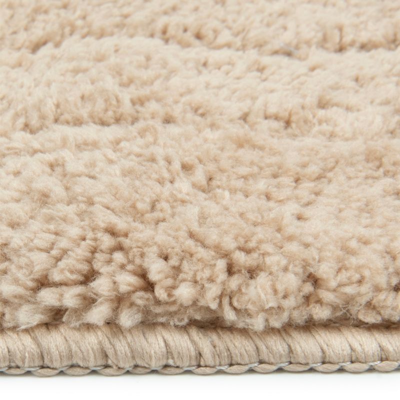 Bademåtte 50x80 cm Oval Beige Skridsikker 1 stk