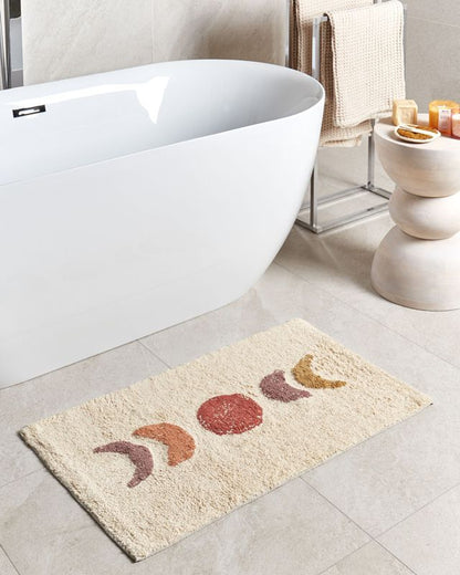 Bademåtte 50 x 80 cm Beige Bomuld