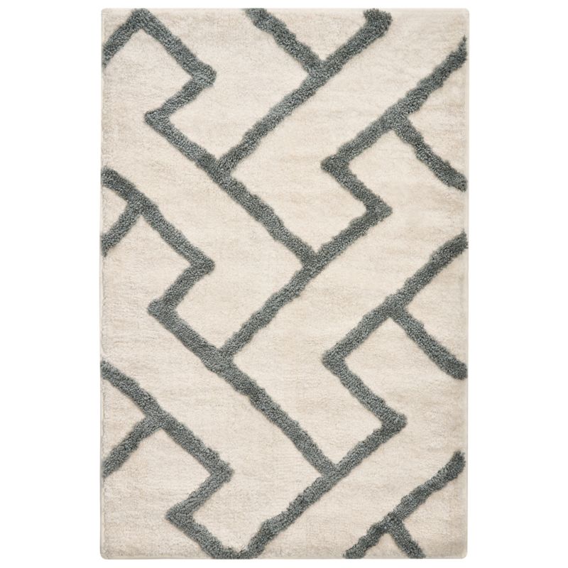 Bademåtte 60x90 cm Beige Grå Polyester