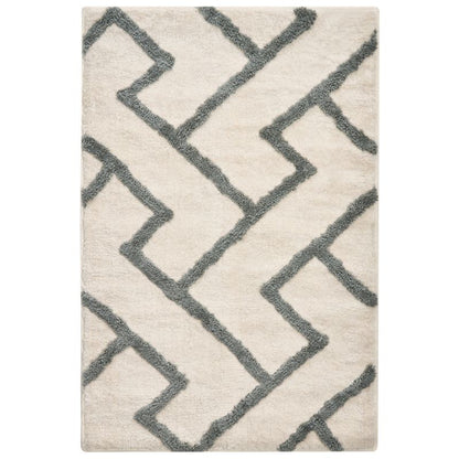 Bademåtte 60x90 cm Beige Grå Polyester