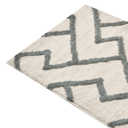 Bademåtte 60x90 cm Beige Grå Polyester