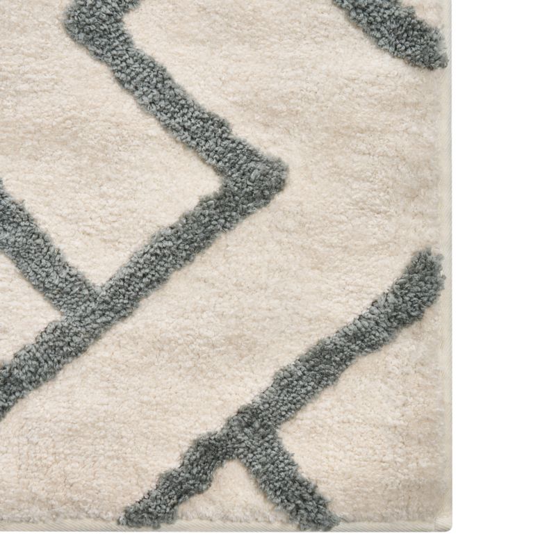 Bademåtte 60x90 cm Beige Grå Polyester