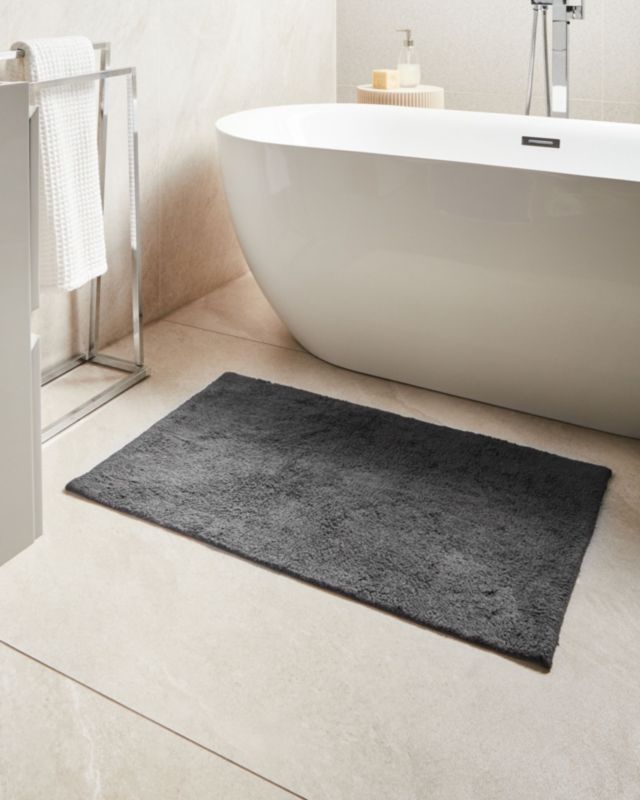 Bademåtte 60 x 90 cm Sort Bomuld