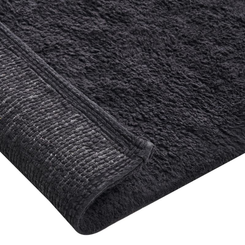 Bademåtte 60 x 90 cm Sort Bomuld