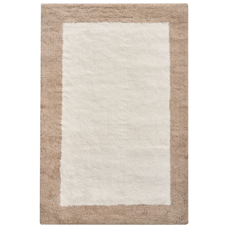 Bademåtte 60x90 cm Beige Brun Bomuld