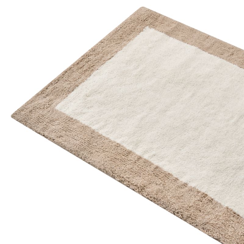 Bademåtte 60x90 cm Beige Brun Bomuld