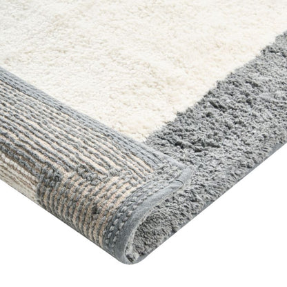 Bademåtte 60x90 cm Beige Grå Bomuld